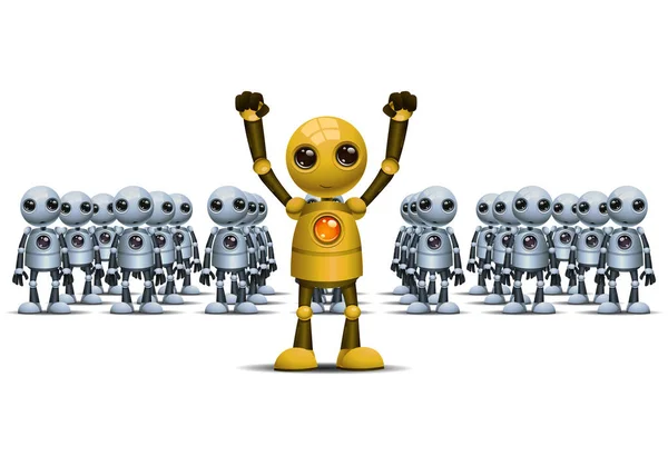 Little robot be different winning on group — Stock Photo, Image