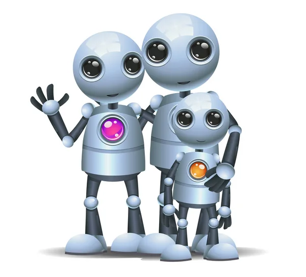 Little robot  family — Stock Photo, Image