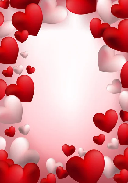 Ilustracja szczęśliwych walentynek w kształcie miłości — Zdjęcie stockowe