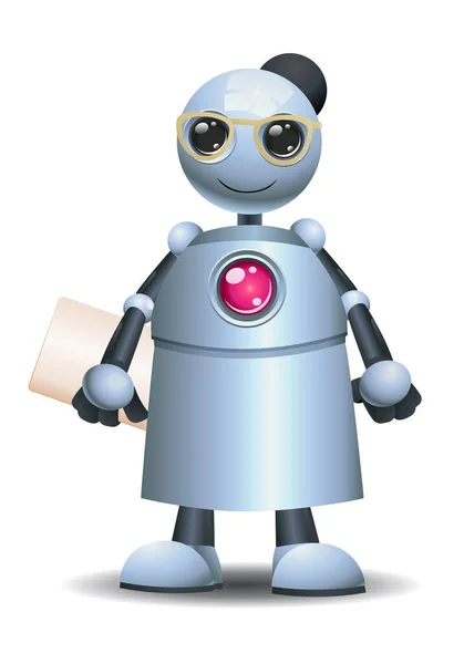 Ilustración Pequeño Robot Profesor Que Representa Ocupación Educativa Sobre Fondo — Foto de Stock