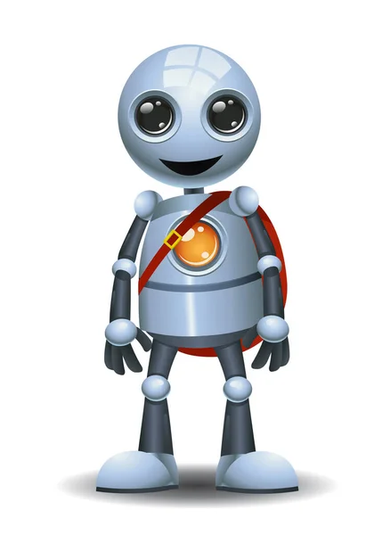 Illustration Liten Robot Bära Tillbaka Pack Som Representerar Pedagogiska Kvaliteter — Stockfoto