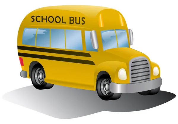 Ilustrasi Bus Sekolah Kuning Besar Yang Mewakili Transportasi Pendidikan Dengan — Stok Foto