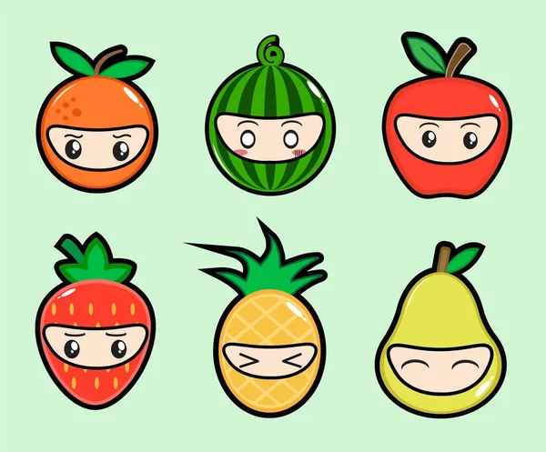 Fruit Ninja Head Stock Vector
