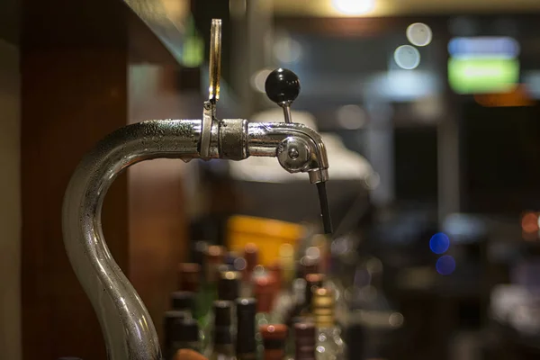 Interior View Small Coffee Bar Night — Stock Photo, Image