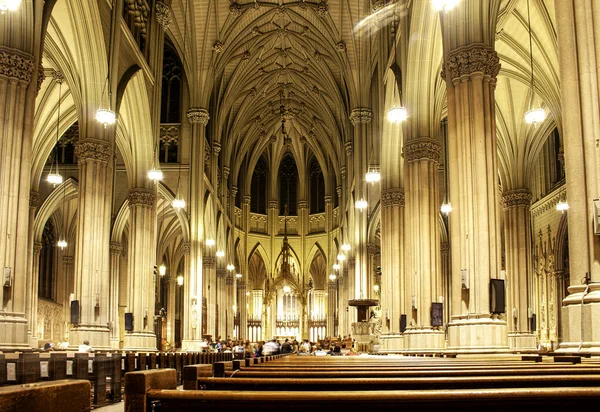 Wnętrze Katedry Patryka Nowym Jorku — Zdjęcie stockowe