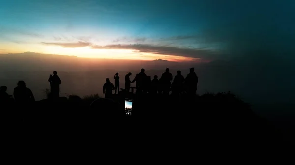Menschen Den Bergen Von Bali Indonesien — Stockfoto