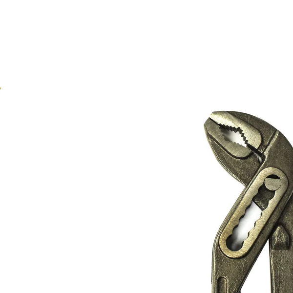 Tesisat anahtarı beyaz arkaplanda izole edilmiş.