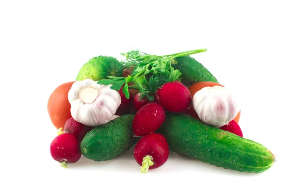 Vegetables Isolated White Background — Stock Photo, Image