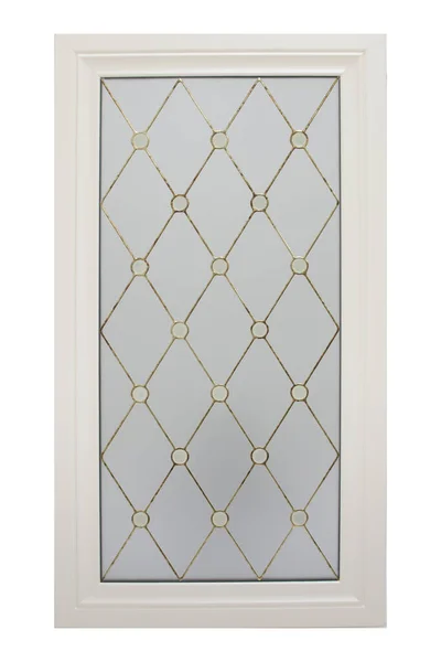 Mutfak, mobilya cephesi, ön manzara. Mutfağın ön cephesi beyaz arka planda izole edilmiş..