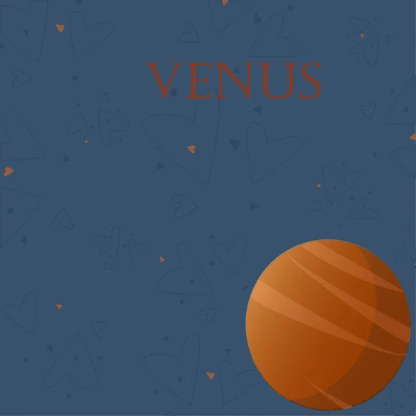 Wektorowa Ilustracja Planety Wenus — Wektor stockowy