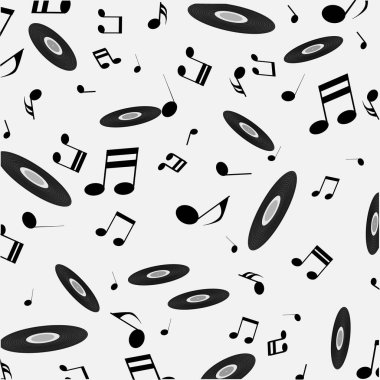 Müzik tarzında desen Beyaz arkaplan