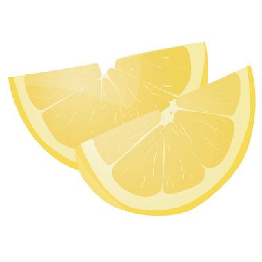 Taze limon meyveleri. Limon vektör illüstrasyonu. Tam, ikiye bölünmüş, dilim dilim limon. Limon logosu ya da simgesi..