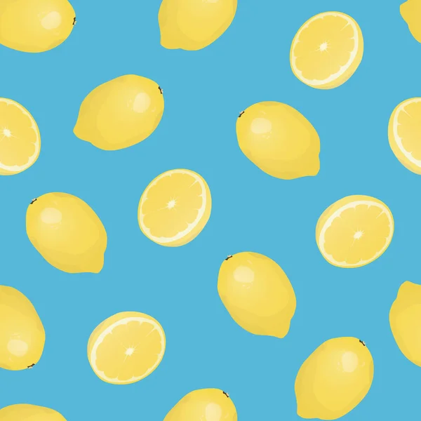 Patrón sin costuras de limón fresco — Archivo Imágenes Vectoriales