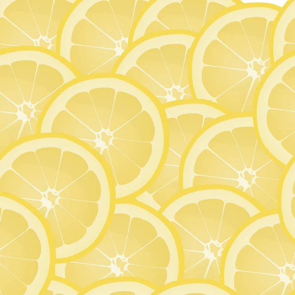 Nahtloses Muster aus frischer Zitrone — Stockvektor