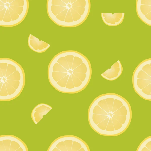 新鲜柠檬的无缝图案 — 图库矢量图片