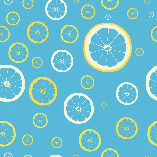 Nahtloses Muster aus Zitrone — Stockvektor