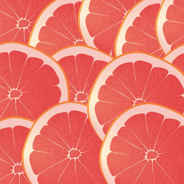 Грейпфрут Цитрусові Векторні Ілюстрації Червоний Фон — стоковий вектор