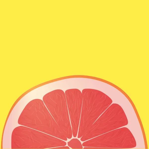 Frische Grapefruit. Minimalistischer Obst-Hintergrund — Stockvektor