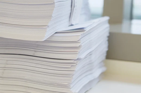 Pile of white papers sheet — Stock Photo, Image