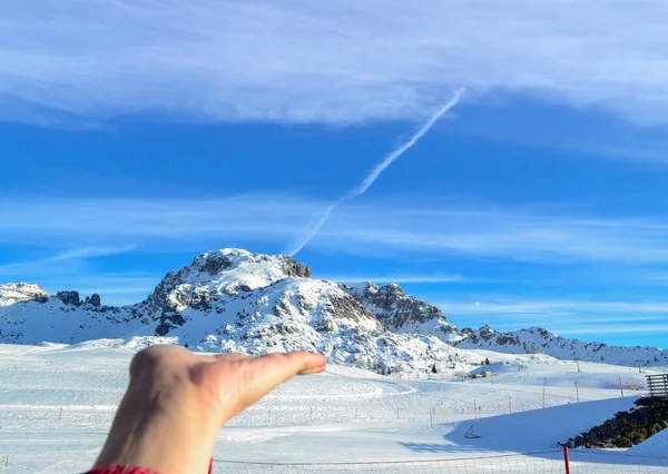 Blauwe Lucht Bergen Van Alpen — Stockfoto