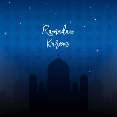 Ramazan Kareem Tebrik Kartı Cami vektör resmi
