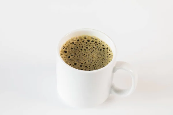 Fondo Bianco Tazza Caffè — Foto Stock