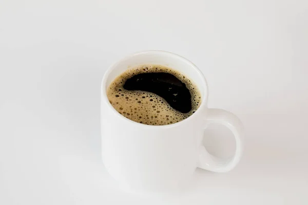 Fondo Bianco Tazza Caffè — Foto Stock