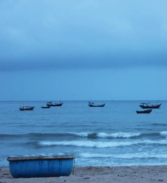 fishing boats at sea