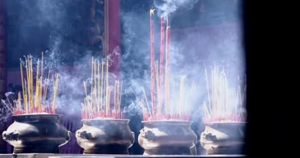 Poświęcony Kąt Azjatyckiej Świątyni — Wideo stockowe
