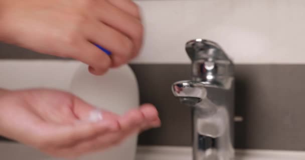 Κατάλληλο Πλύσιμο Των Χεριών Για Την Πρόληψη Covid — Αρχείο Βίντεο