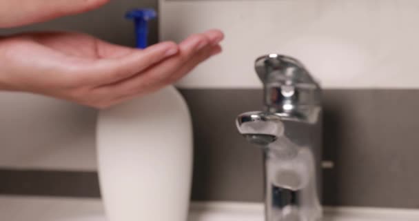 Proper Hand Washing Prevent Covid — Stock Video