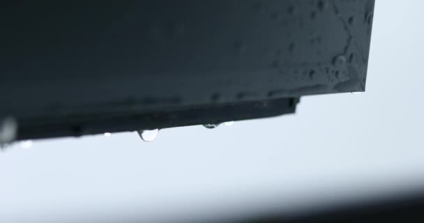 Gouttes Pluie Regardant Travers Verre — Video