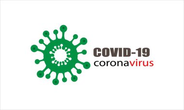 Coronavirus COVID-19 vektör ikonu, koronavirüsün sembolü, koronavirüsün vektör çizimi, COVID-19, evde kal, elini sıkma..