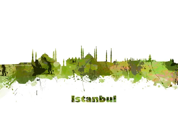 Istanbul colorful skyline