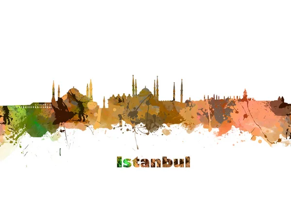 Istanbul skyline colorato — Foto Stock