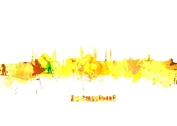 Kolorowe panoramę Stambułu — Zdjęcie stockowe