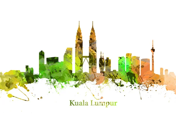 Kuala Lumpur şehir silueti — Stok fotoğraf