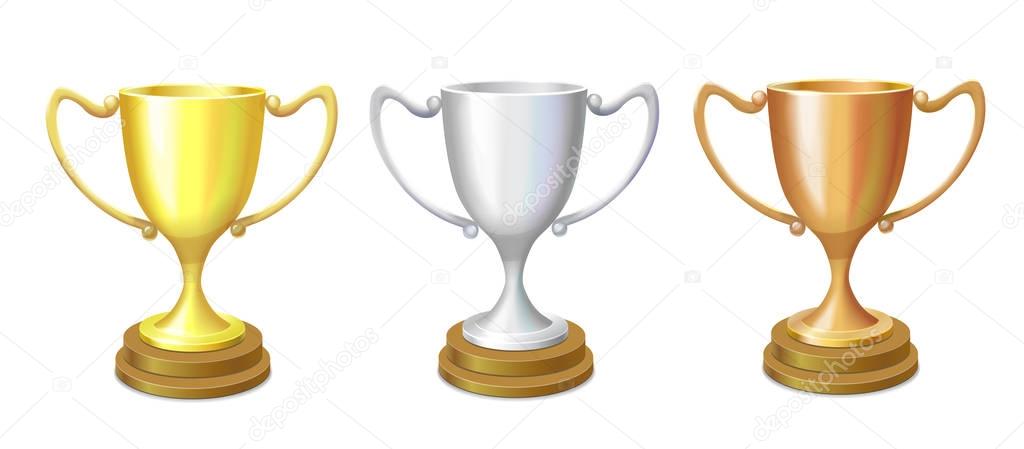 Vector: copa oro | Conjunto ganador Copa Oro, plata y ...
