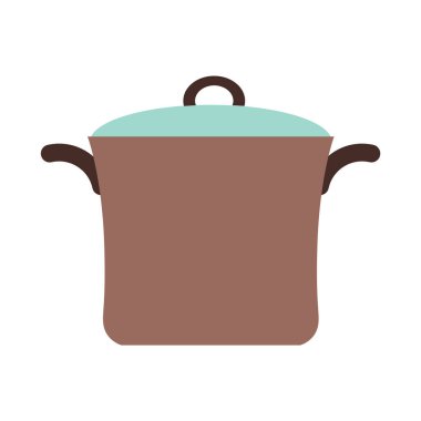 Vektör renkli mutfak aralığı ile kap.