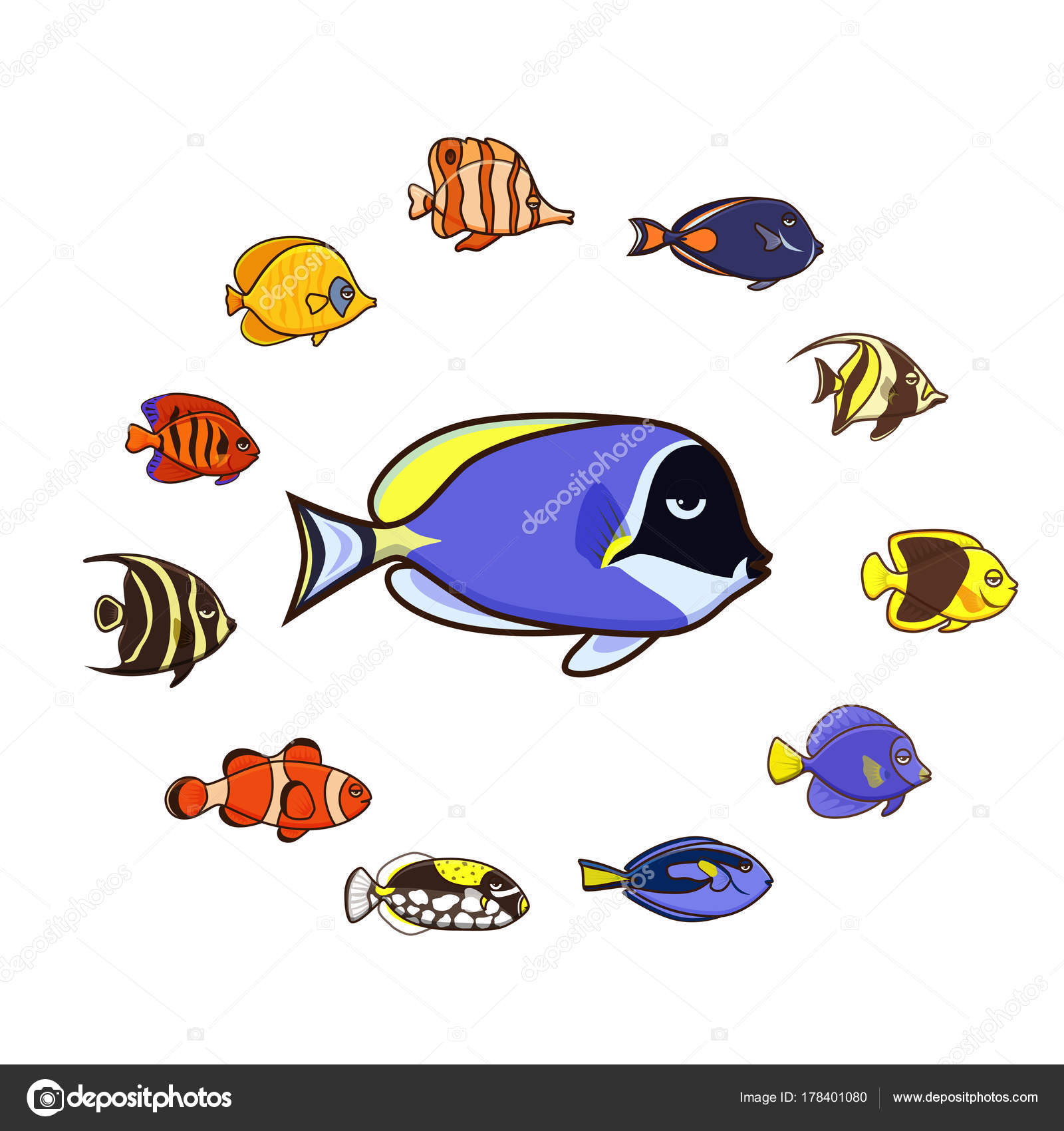 動物の画像について 新鮮なイラスト 魚 かわいい