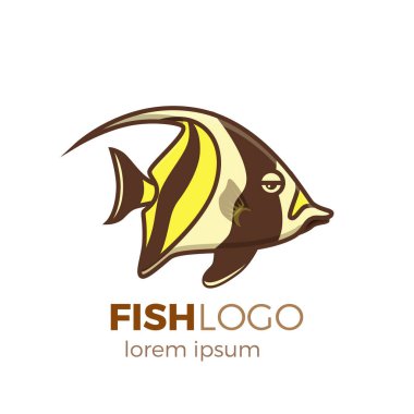 Sevimli balık vektör çizim simgeler kümesi. Tropikal balık, Deniz balığı, akvaryum balık