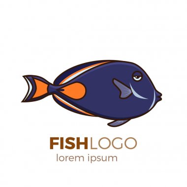 Sevimli balık vektör çizim simgeler kümesi. Tropikal balık, Deniz balığı, akvaryum balık