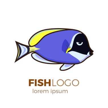 Sevimli balık vektör çizim simgeler kümesi. Tropikal balık, Deniz balığı, akvaryum balık