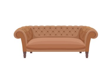 Koltuk ve kanepe renkli çizgi film illüstrasyon vektör