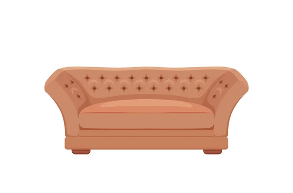 Soffa och soffan färgglada tecknade illustration vektor — Stock vektor