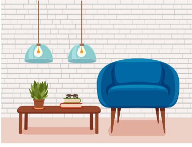 Renkli vektör rahat iç sıcak parlak kış illustratio