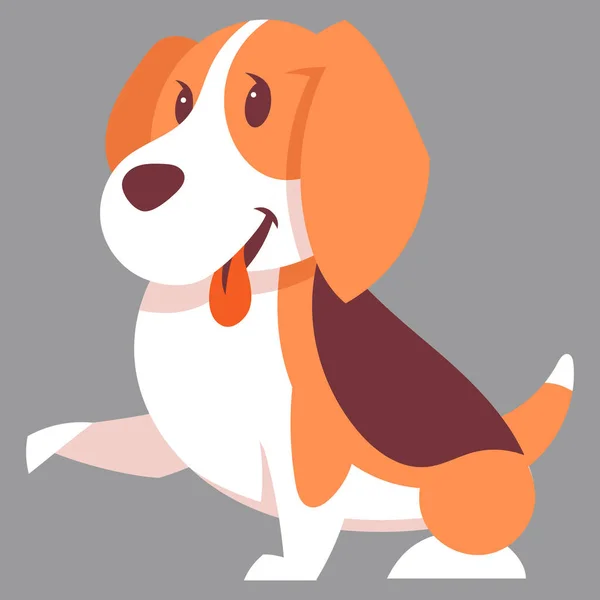 Beagle hund ger tass. — Stock vektor