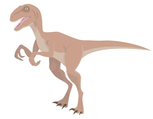 Velociraptor en estilo de dibujos animados . — Vector de stock