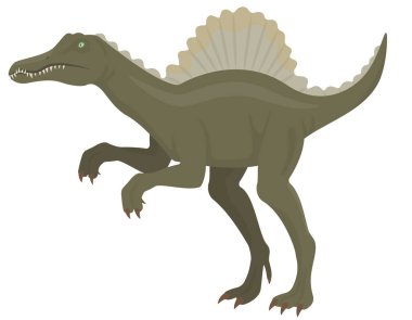 Çizgi film tarzında Spinosaurus.