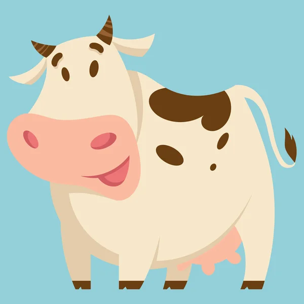 Álló aranyos tehén. — Stock Vector